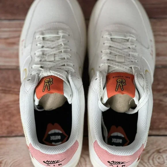 Nike Air Force 1 '07 Women’s Shoes White Solar Flare-Sail DQ7656 100 Size 8 New - Picture 9 of 10